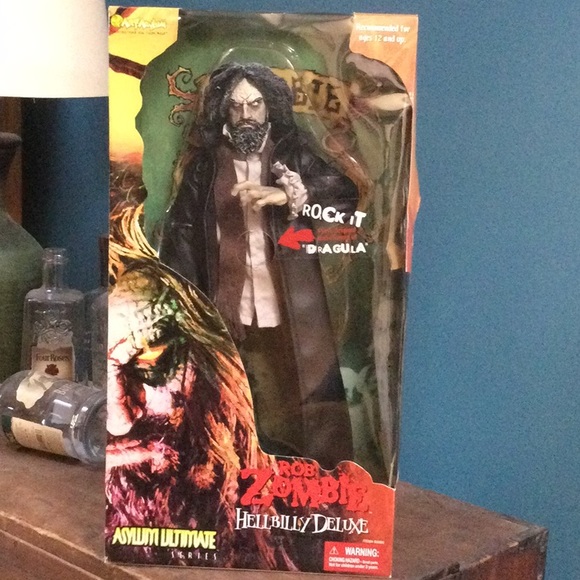 RARE Rob Zombie Rare 18" Art Asylum Action Figure Hellbilly Deluxe plays Dragula - Picture 2 of 7